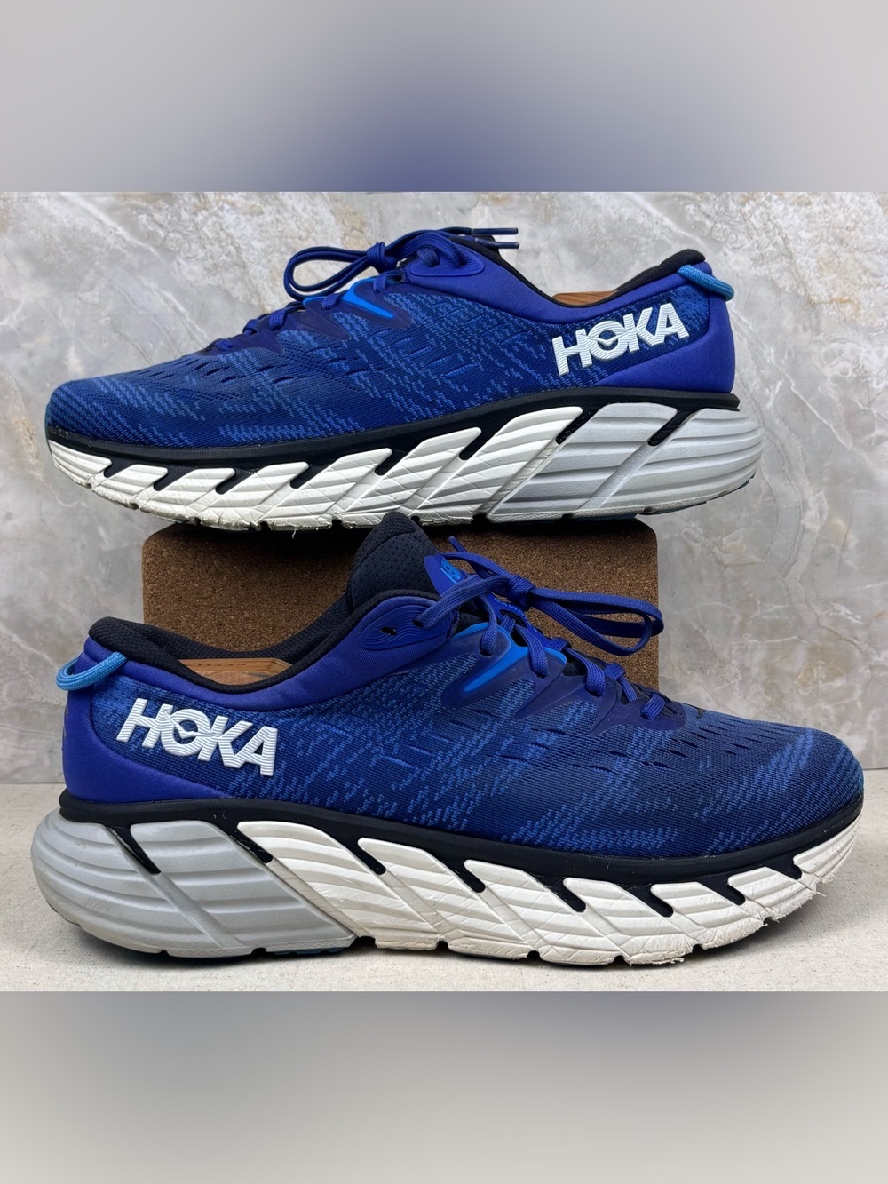 HOKA Gaviota 4 Blue Stability Running Shoes Mens 11.5D 1123198 BBGP